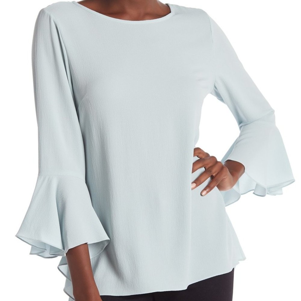 Baby Blue Bell Sleeved Blouse